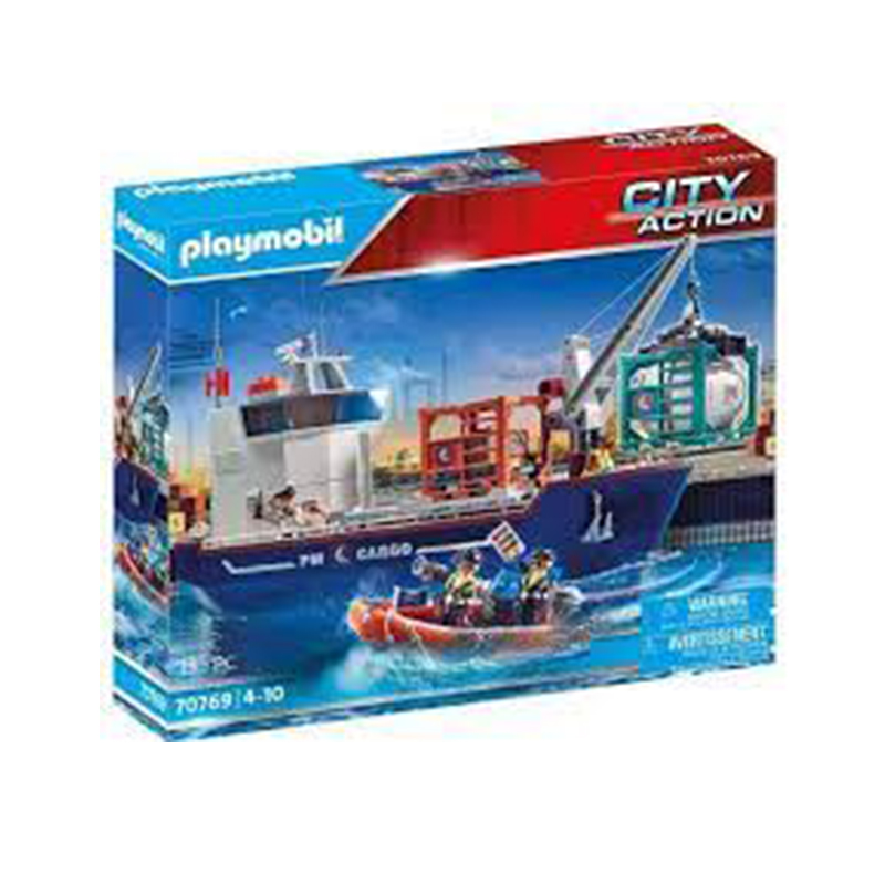 CARGO SHIP WITH BOAT ToyBox Malta