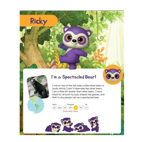 AURORA YOOHOO RICKY SPECTACLED BEAR 5IN - Image 2