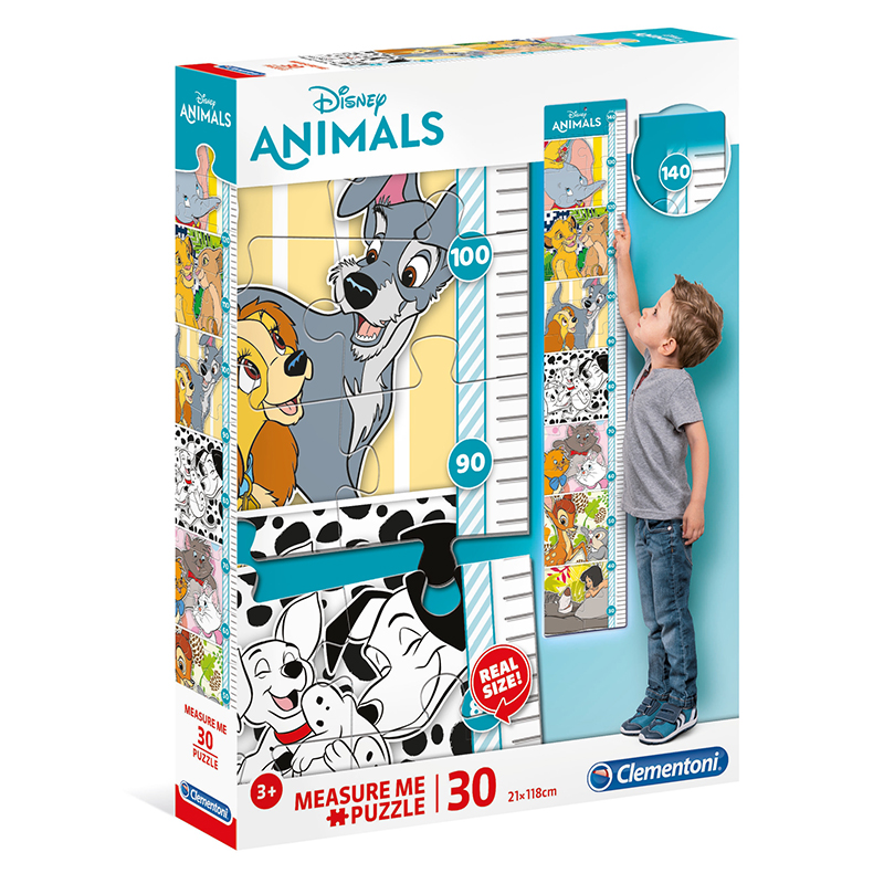 CLEMENTONI PUZZLE BY 30 PIECES MEASURE ME DISNEY ANIMALS - ToyBox Malta