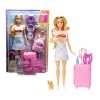 BARBIE MALIBU DOLL TRAVEL SET WITH PUPPY HJY18