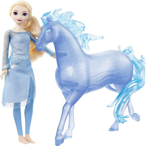 DISNEY PRINCESS FROZEN ELSA DOLL & HORSE-SHAPED WATER NOKK INSPIRED BY DISNEY FROZEN 2 HLW58 - Image 3