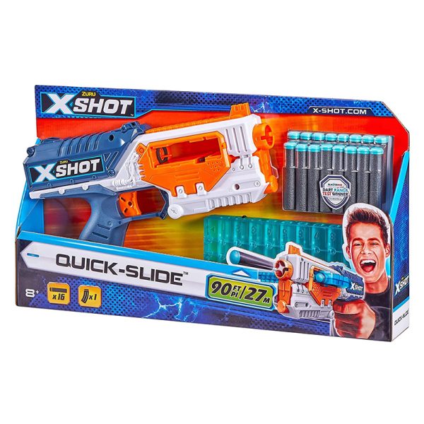 X-SHOT EXCEL QUICK SLIDE x 16 DARTS