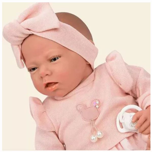 ARIAS REBORN DOLL 40 CM ALBA PINK W/ CUSHION - Image 2