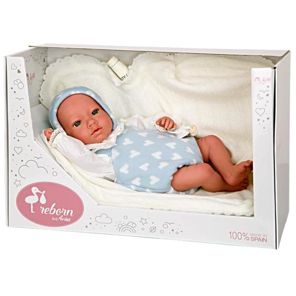 ARIAS REBORN DOLL 40 CM IAN W/BLANKET