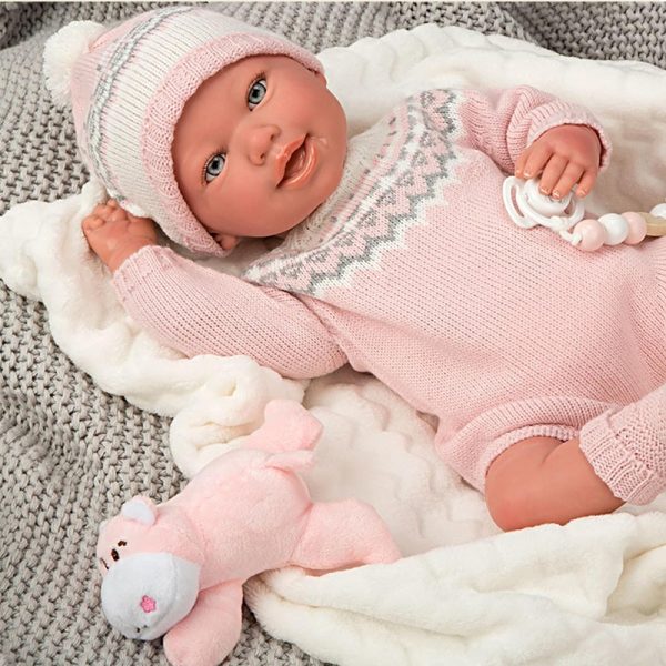 ARIAS REBORN DOLL 45 CM ANAIS W/BLANKET & SOFT TOY - Image 2