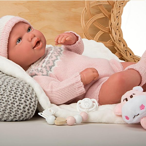 ARIAS REBORN DOLL 45 CM ANAIS W/BLANKET & SOFT TOY - Image 3