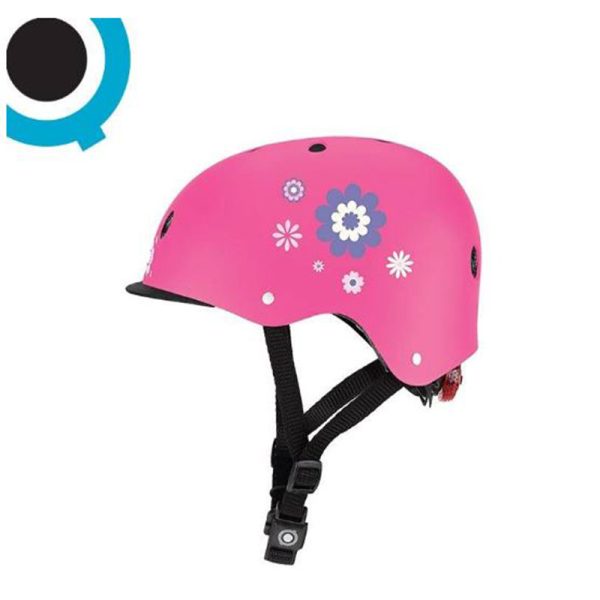 GLOBBER HELMET MASTER XS/S (47-51 CM) - DEEP PINK FLOWERS