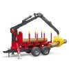 BRUDER FORESTRY TAILER WITH LOADING CRANE & GRAB