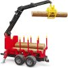 BRUDER FORESTRY TAILER WITH LOADING CRANE & GRAB - Image 3