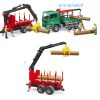 BRUDER FORESTRY TAILER WITH LOADING CRANE & GRAB - Image 4