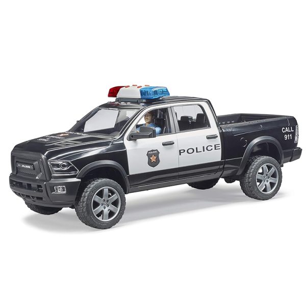 BRUDER RAM 2500 POLICE PICK-UP TRUCK & POLICE OFFICER - Image 2