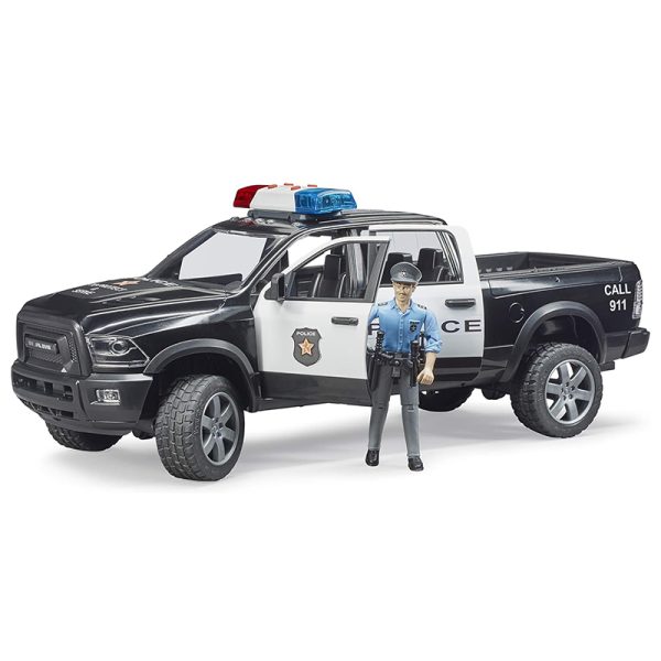 BRUDER RAM 2500 POLICE PICK-UP TRUCK & POLICE OFFICER