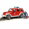 BRUDER JEEP WRANGLER UNLIMITED RUBICON FIRE TRUCK WITH FIRE FIGHTER - Image 2