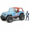 BRUDER JEEP CROSS COUNTRY RACER BLUE WITH DRIVER