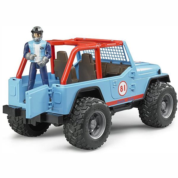 BRUDER JEEP CROSS COUNTRY RACER BLUE WITH DRIVER - Image 2