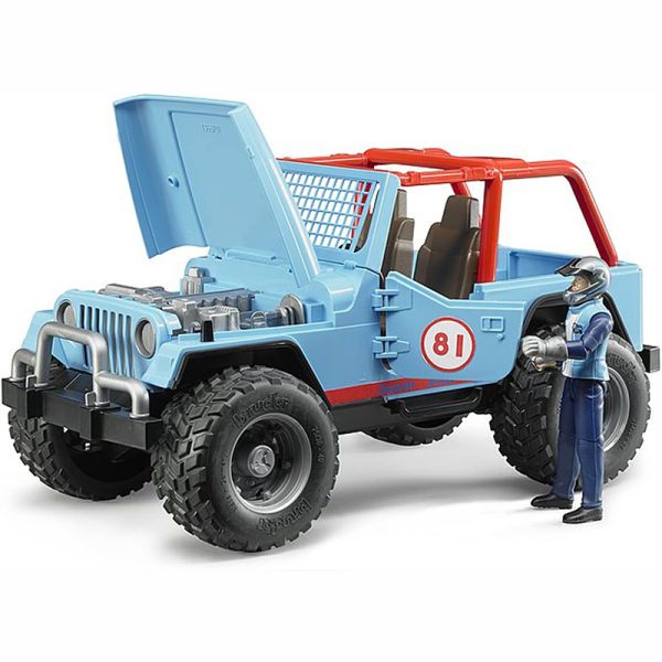 BRUDER JEEP CROSS COUNTRY RACER BLUE WITH DRIVER - Image 3
