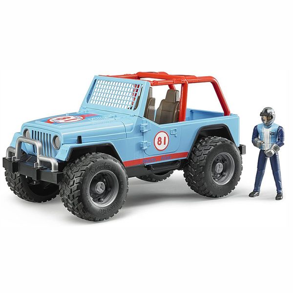 BRUDER JEEP CROSS COUNTRY RACER BLUE WITH DRIVER