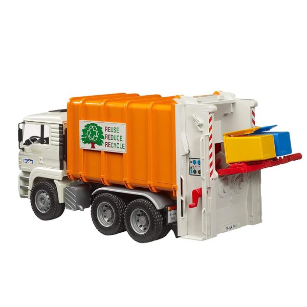 BRUDER MAN TGA REAR LOADING GARBAGE TRUCK - Image 3