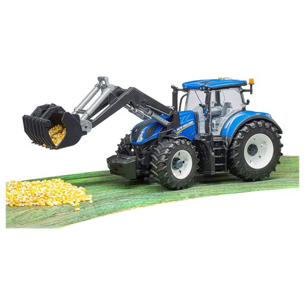 BRUDER NEW HOLLAND T7.340 WITH SLIP-ON FRONT LOADER - Image 2