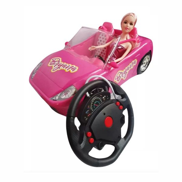 1:14 R/C CAR & DOLL SET  W/LIGHT, MUSIC & BATTERY - Image 2