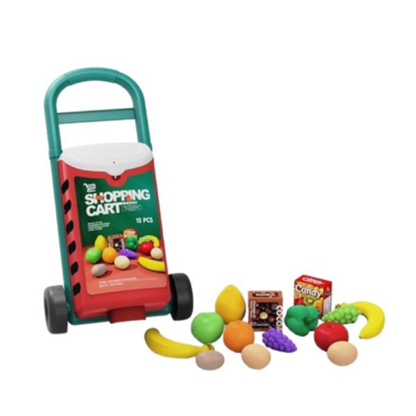 KITCHEN SHOPPING CART & FOOD PLAY SET