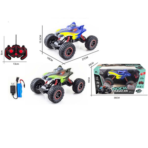 1:12 R/C ROCK CRAWLER CAR(4CH)W/LIGHT & BATTERY & USB LINE(2 COLOURS)