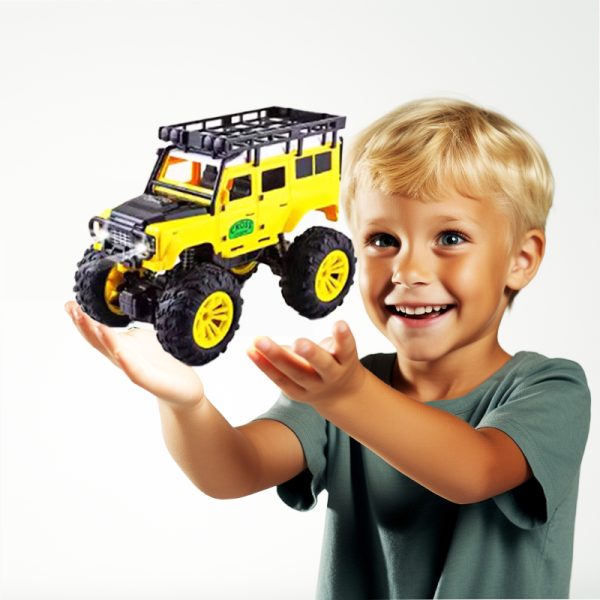 1:16 R/C ROCK CRAWLER CAR(4CH)W/LIGHT & BATTERY & USB LINE(2 COLOURS) - Image 3