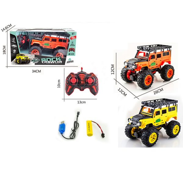 1:16 R/C ROCK CRAWLER CAR(4CH)W/LIGHT & BATTERY & USB LINE(2 COLOURS)