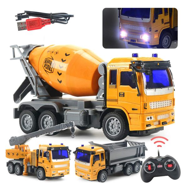 1:30 R/C  DUMP TRUCK VEHICLE (4CH) W/LIGHT & USB LINE & BATTERY - Image 3