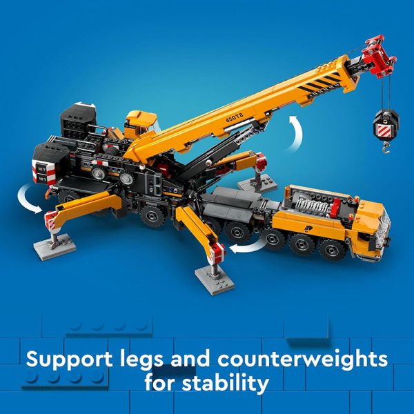 LEGO CITY YELLOW MOBILE CONSTRUCTION CRANE - Image 4