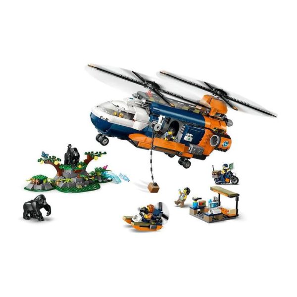 LEGO CITY JUNGLE EXPLORER HELICOPTER AT BASE CAMP - Image 3