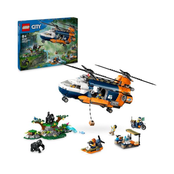 LEGO CITY JUNGLE EXPLORER HELICOPTER AT BASE CAMP