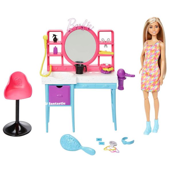 BARBIE DOLL & HAIR SALON PLAYSET HKV00 - Image 2