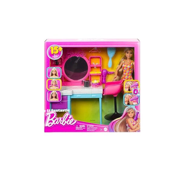 BARBIE DOLL & HAIR SALON PLAYSET HKV00