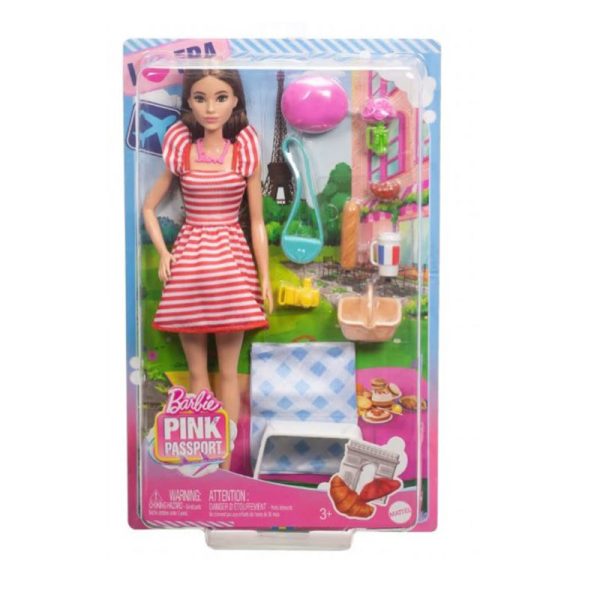 BARBIE PINK PASSPORT PARIS DOLL HWH99