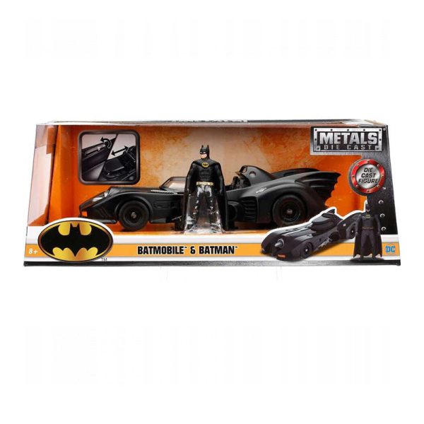 SIMBA 1989 BATMOBILE & FIGURE 1:24 DIECAST MODEL CAR