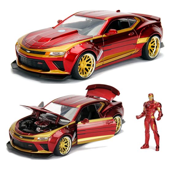 SIMBA MARVEL IRON MAN  2016 CHEVY CAMARO & FIGURE 1:24 DIECA - Image 2