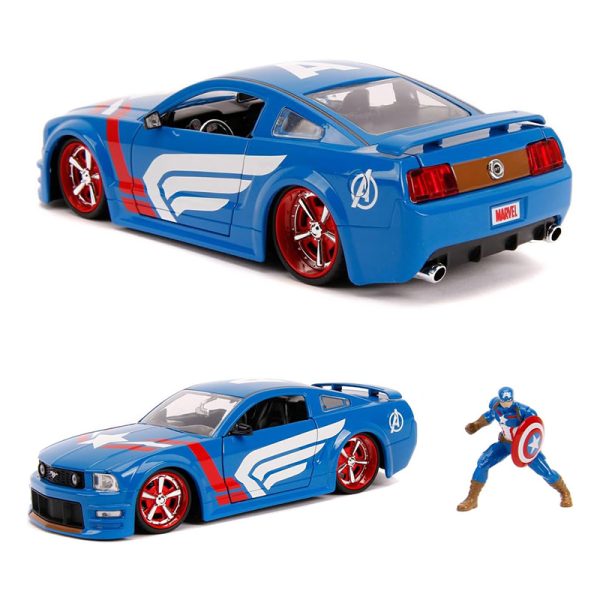 SIMBA MARVEL CAPTAIN AMERICA 2006 FORD MUSTANG 1:24 DIECAST - Image 3