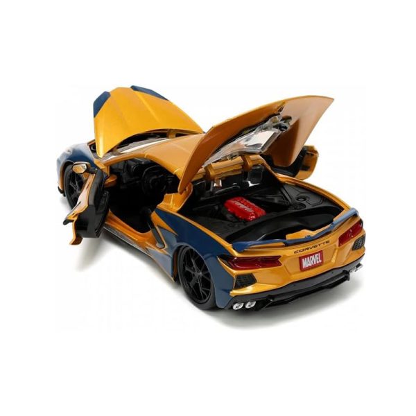 SIMBA MARVEL X MEN WOLVERINE 1:24  DIECAST CHEVY CORVETTE - Image 4