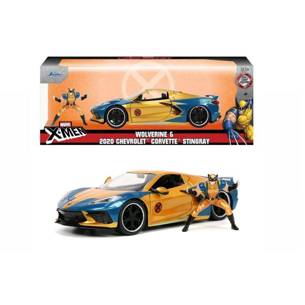 SIMBA MARVEL X MEN WOLVERINE 1:24  DIECAST CHEVY CORVETTE