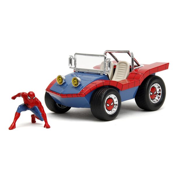 SIMBA MARVEL SPIDERMAN BUGGY & FIGURE 1:24 DIECAST MODEL CAR - Image 2