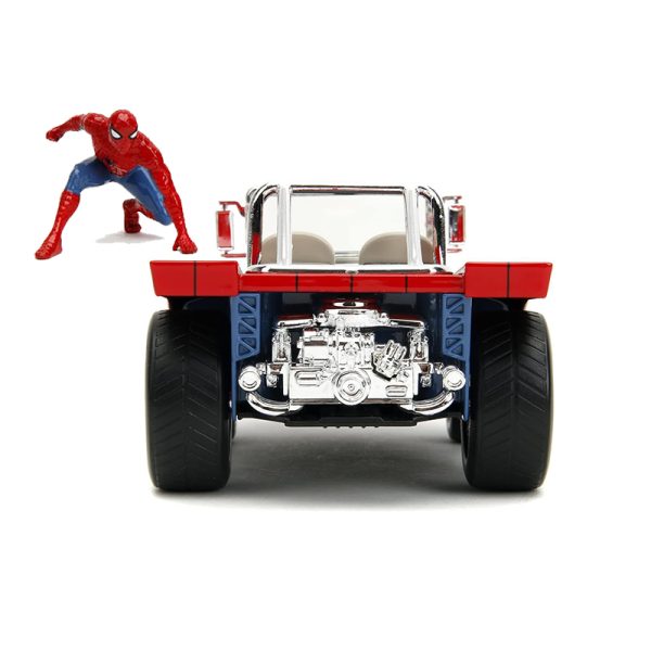 SIMBA MARVEL SPIDERMAN BUGGY & FIGURE 1:24 DIECAST MODEL CAR - Image 3