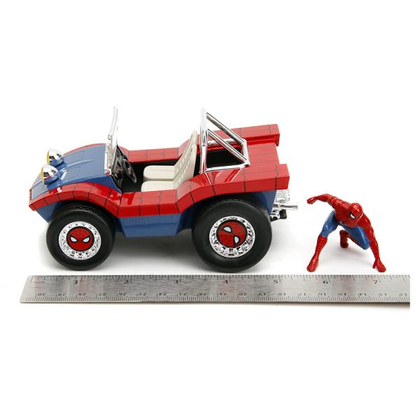 SIMBA MARVEL SPIDERMAN BUGGY & FIGURE 1:24 DIECAST MODEL CAR - Image 4