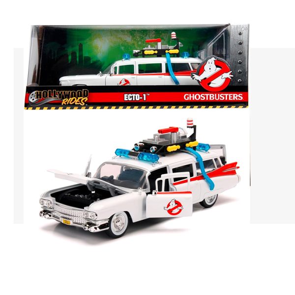 SIMBA GHOSTBUSTERS ECTO 1 WHITE 1:24 DIECAST MODEL CAR