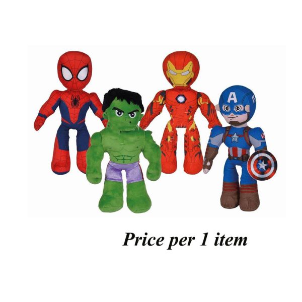 SIMBA MARVEL CHARACTERS 25CM POSABLE BODY CAPITAN AMERICA, IRON MAN, SPIDER MAN, HULK