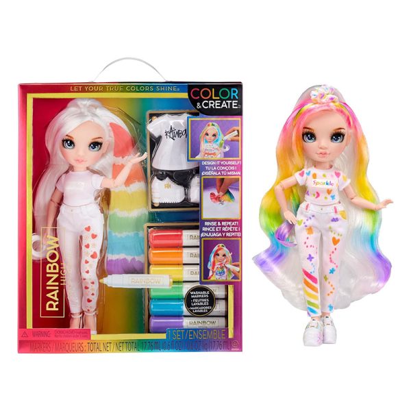 RAINBOW HIGH COLOR & CREATE DOLL BLUE EYE