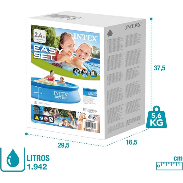 INTEX EASY SET 2.44M X 61CM POOL ONLY
Was Eu 69.99 Now Eu 59.99 - Image 2