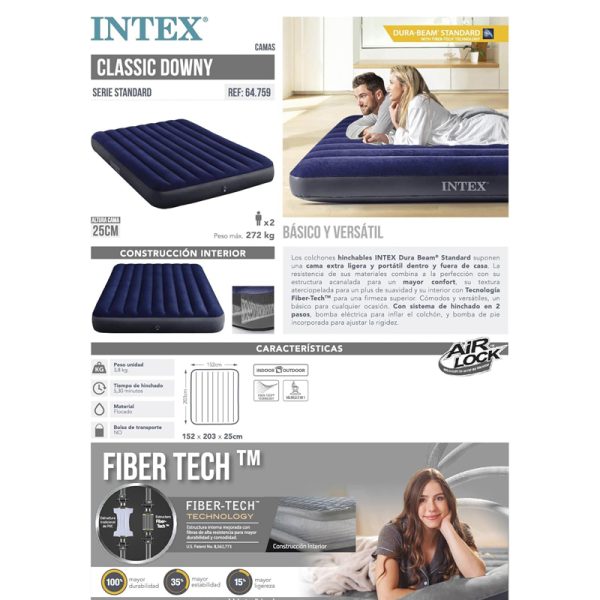 INTEX QUEEN DURA-BEAM SERIES CLASSIC DOWNY AIR - Image 4