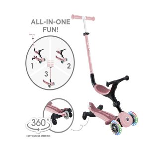 GLOBBER ACTIVE LIGHTS 360 PATEL PINK