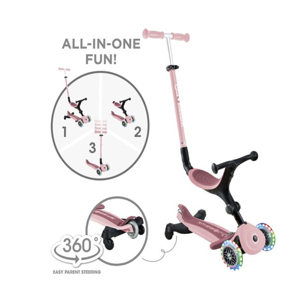 GLOBBER ACTIVE LIGHTS 360 PATEL PINK